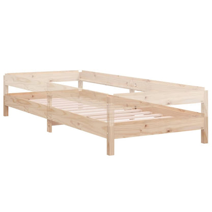 Stack Bed without Mattress 90x190 cm Single Solid Wood Pine