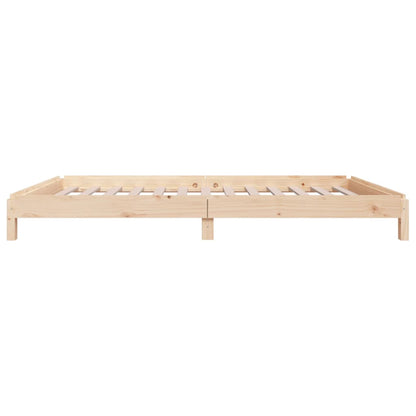 Stack Bed without Mattress 75x190 cm Small Single Solid Wood Pine