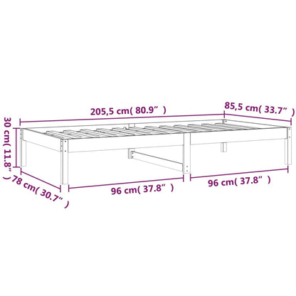 Day Bed | White | Solid Pine Wood | Small | Convertible