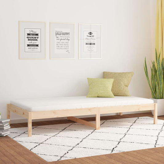 Day Bed without Mattress 90x190 cm Single Single Solid Wood Pine