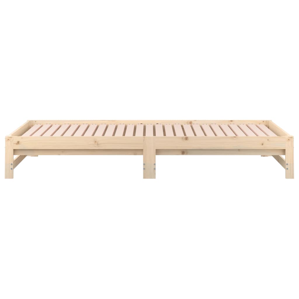 Pull-out Day Bed without Mattress 2x(90x200) cm Solid Wood Pine