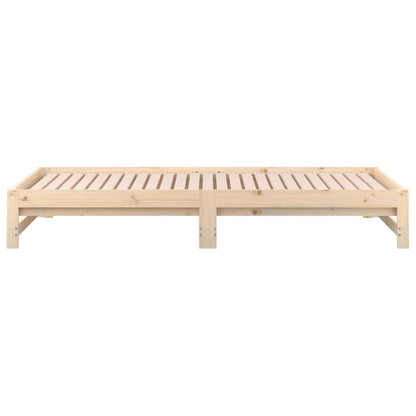 Pull-out Day Bed without Mattress 2x(80x200) cm Solid Wood Pine