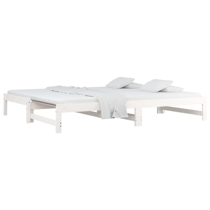 Pull-out Day Bed without Mattress White 2x(80x200) cm