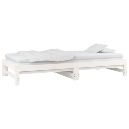 Pull-out Day Bed without Mattress White 2x(80x200) cm