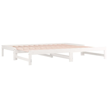 Pull-out Day Bed without Mattress White 2x(80x200) cm