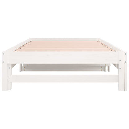 Pull-out Day Bed without Mattress White 2x(80x200) cm