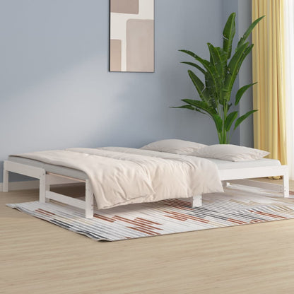 Pull-out Day Bed without Mattress White 2x(80x200) cm