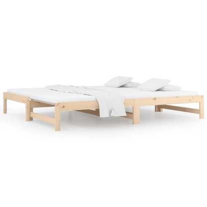Pull-out Day Bed without Mattress 2x(90x190) cm Solid Wood Pine