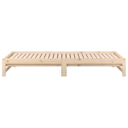 Pull-out Day Bed without Mattress 2x(90x190) cm Solid Wood Pine