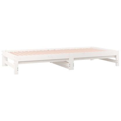 Day Bed | White | Solid pinewood | Double | Expandable | Day Bed