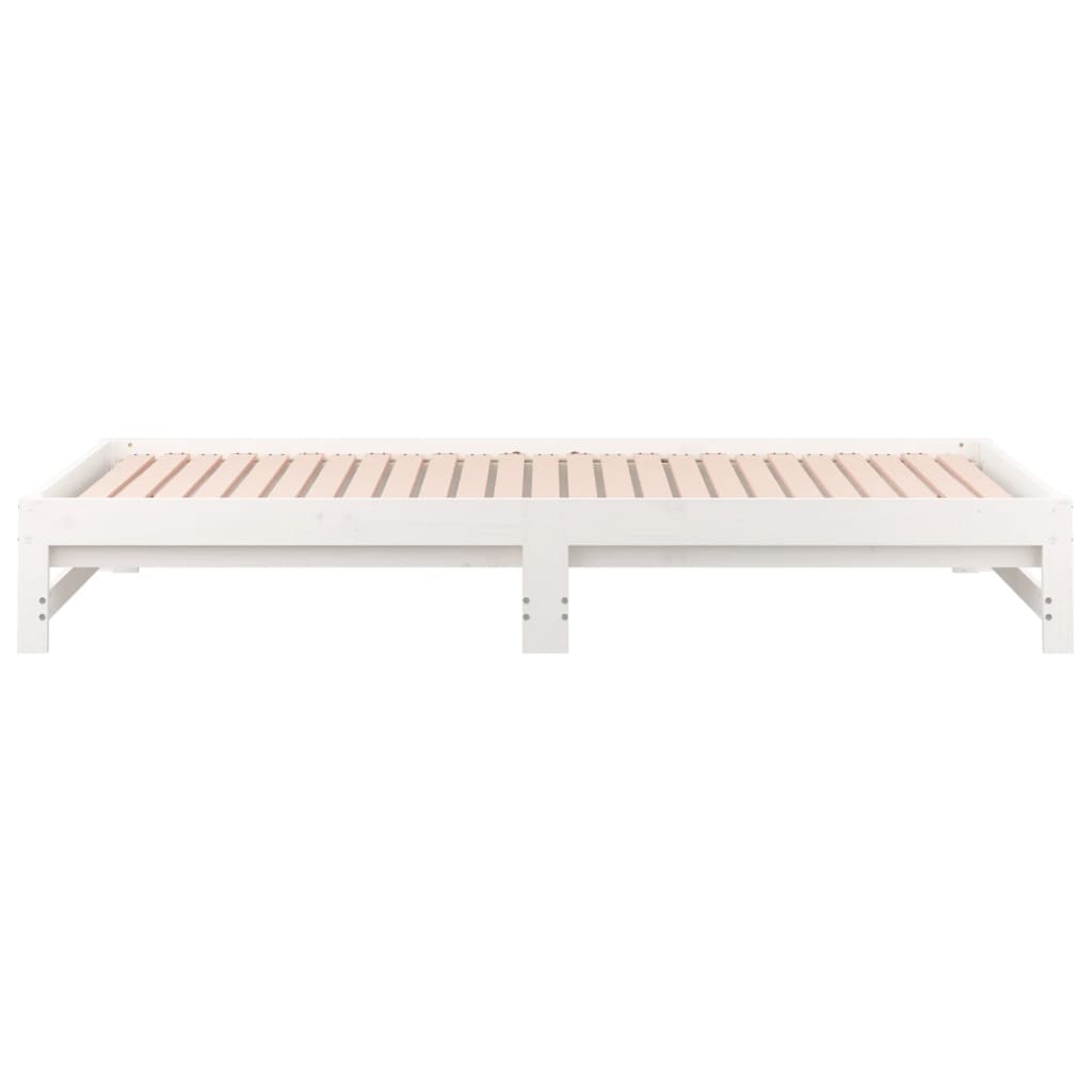 Day Bed | White | Solid pinewood | Double | Expandable | Day Bed