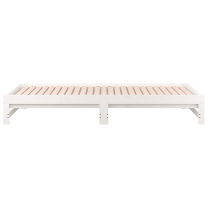 Day Bed | White | Solid pinewood | Double | Expandable | Day Bed