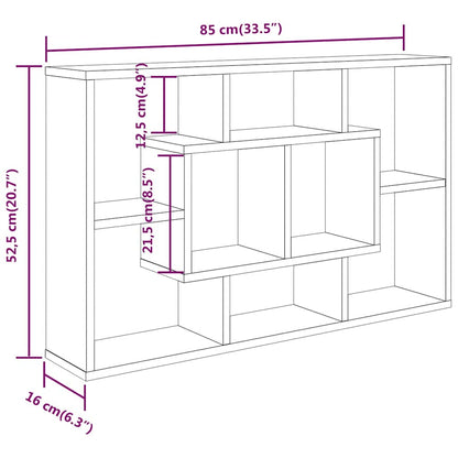 Wall Shelf Sonoma Oak 85x16x52.5 cm Engineered Wood