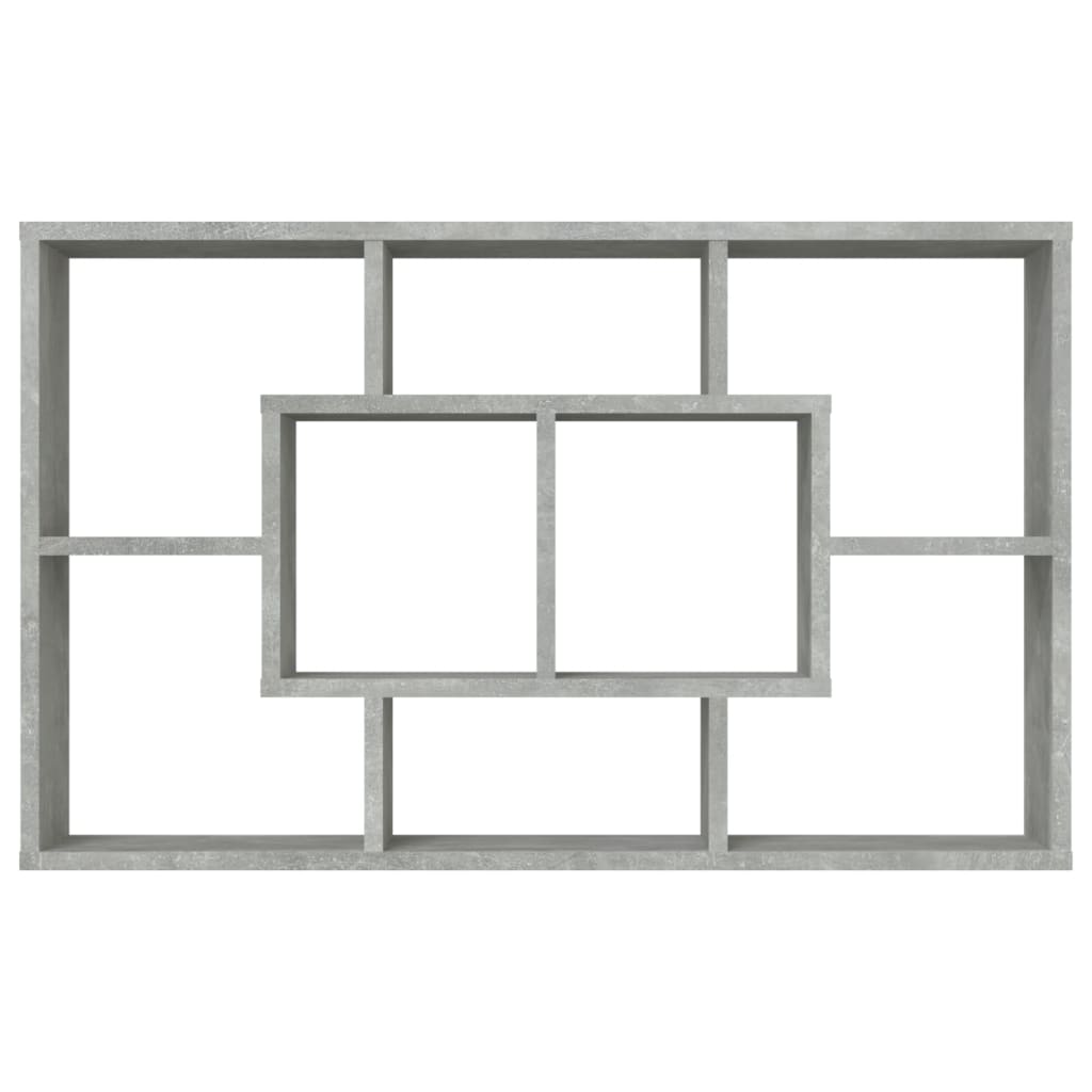 Wall Shelf Concrete Grey 85x16x52.5 cm Engineered Wood