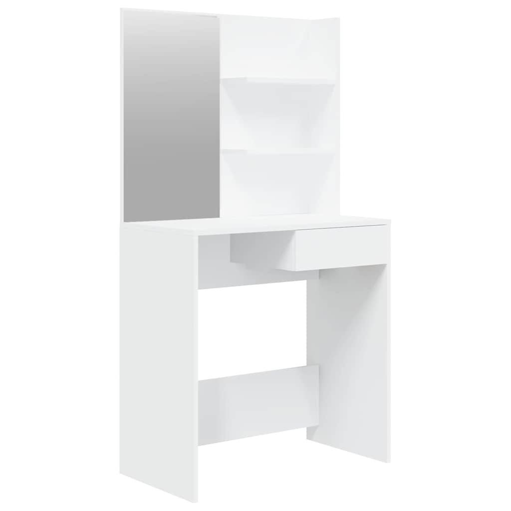 Dressing Table with Mirror White 74,5x40x141 cm