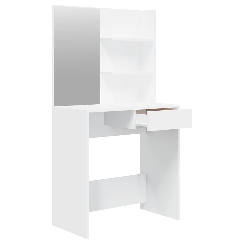 Dressing Table with Mirror White 74,5x40x141 cm