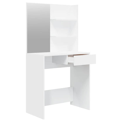 Dressing Table with Mirror White 74,5x40x141 cm
