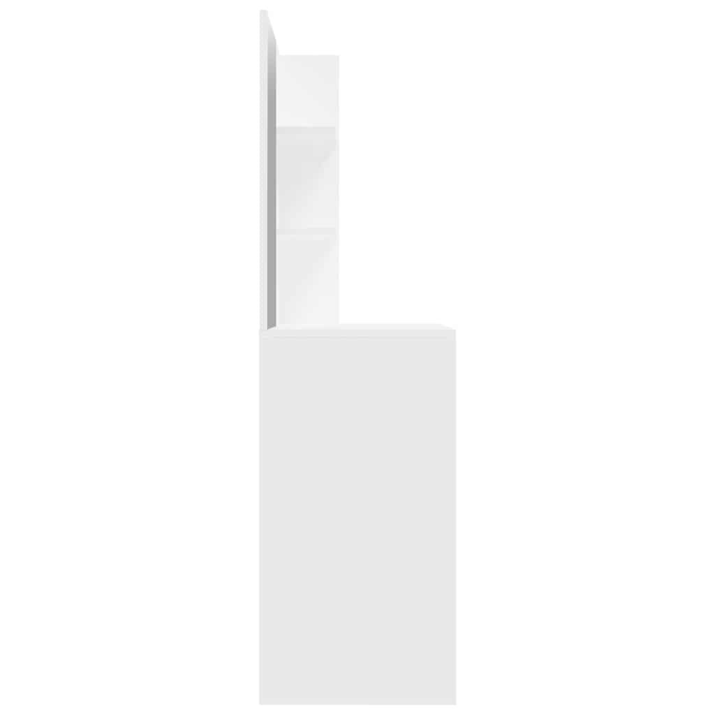 Dressing Table with Mirror White 74,5x40x141 cm