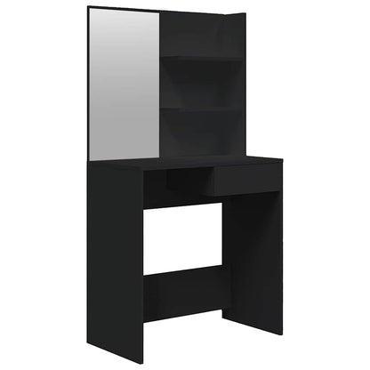 Dressing Table with Mirror Black 74,5x40x141 cm