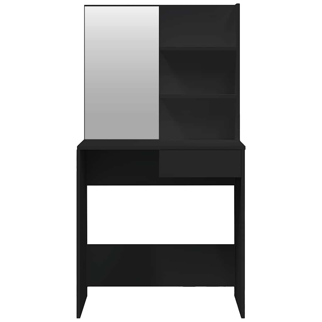 Dressing Table with Mirror Black 74,5x40x141 cm