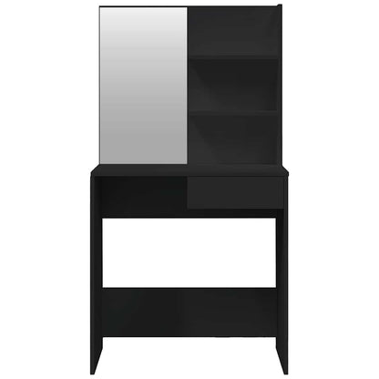 Dressing Table with Mirror Black 74,5x40x141 cm
