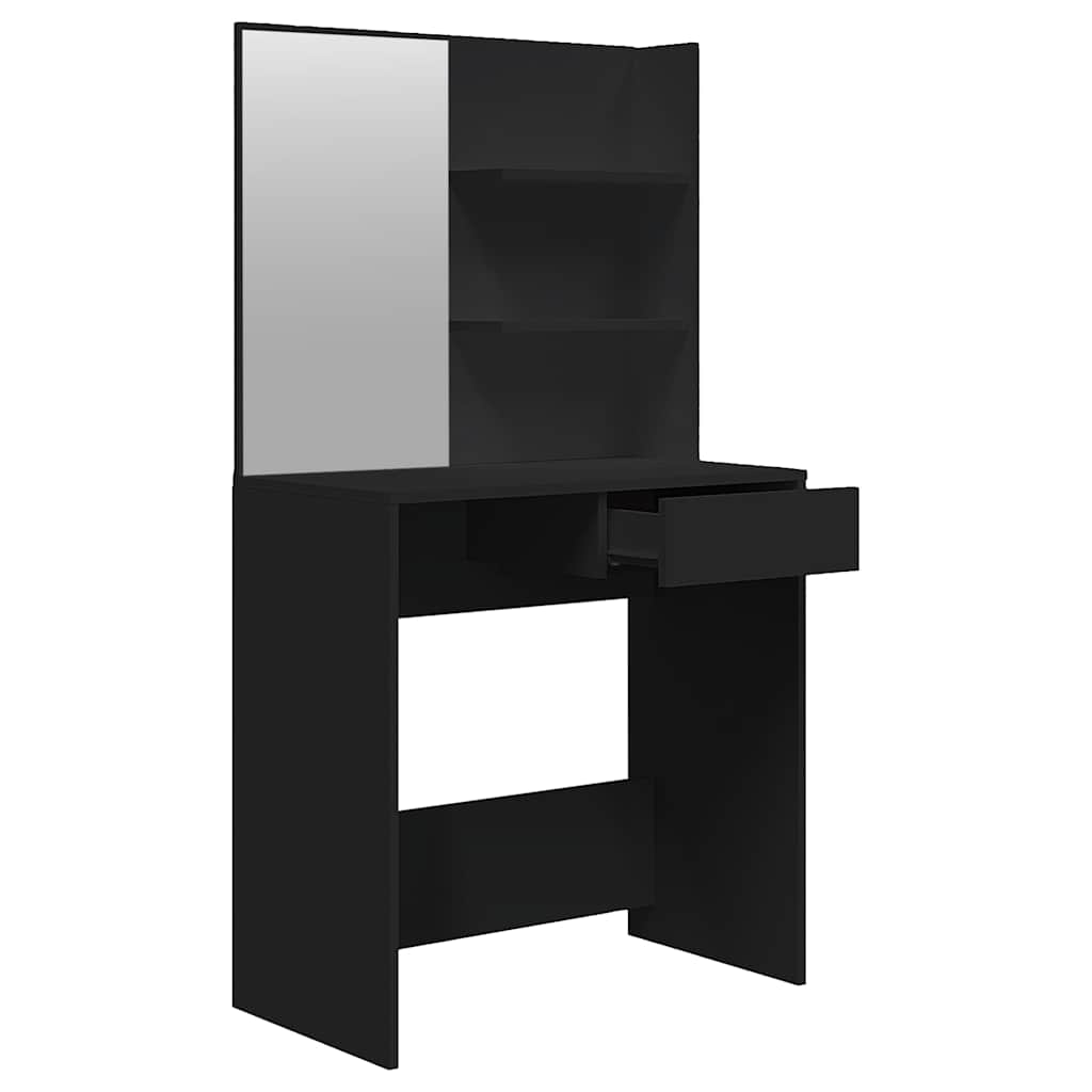 Dressing Table with Mirror Black 74,5x40x141 cm