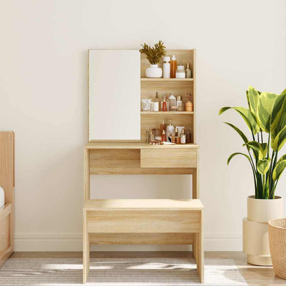 Dressing Table with Mirror Sonoma Oak 74,5x40x141 cm