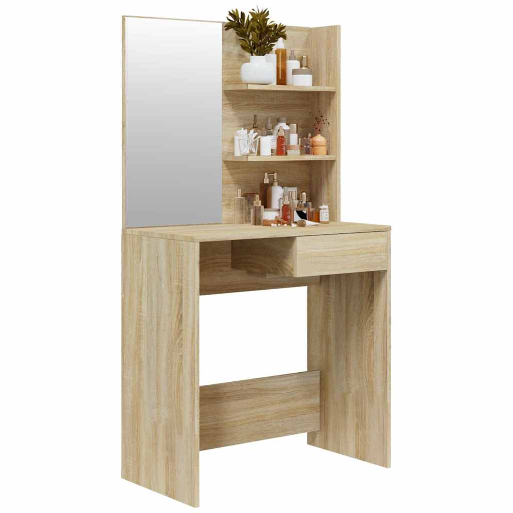 Dressing Table with Mirror Sonoma Oak 74,5x40x141 cm