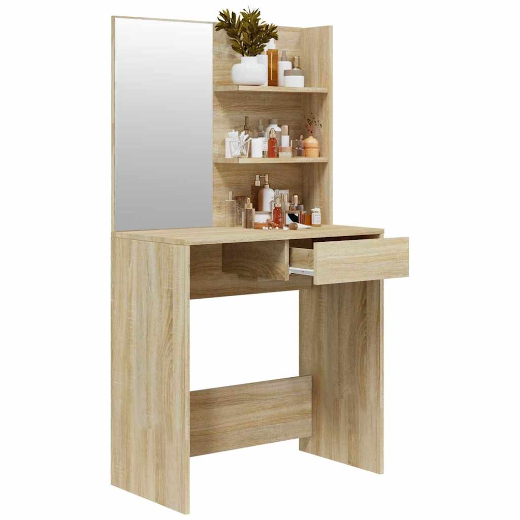 Dressing Table with Mirror Sonoma Oak 74,5x40x141 cm