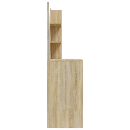 Dressing Table with Mirror Sonoma Oak 74,5x40x141 cm