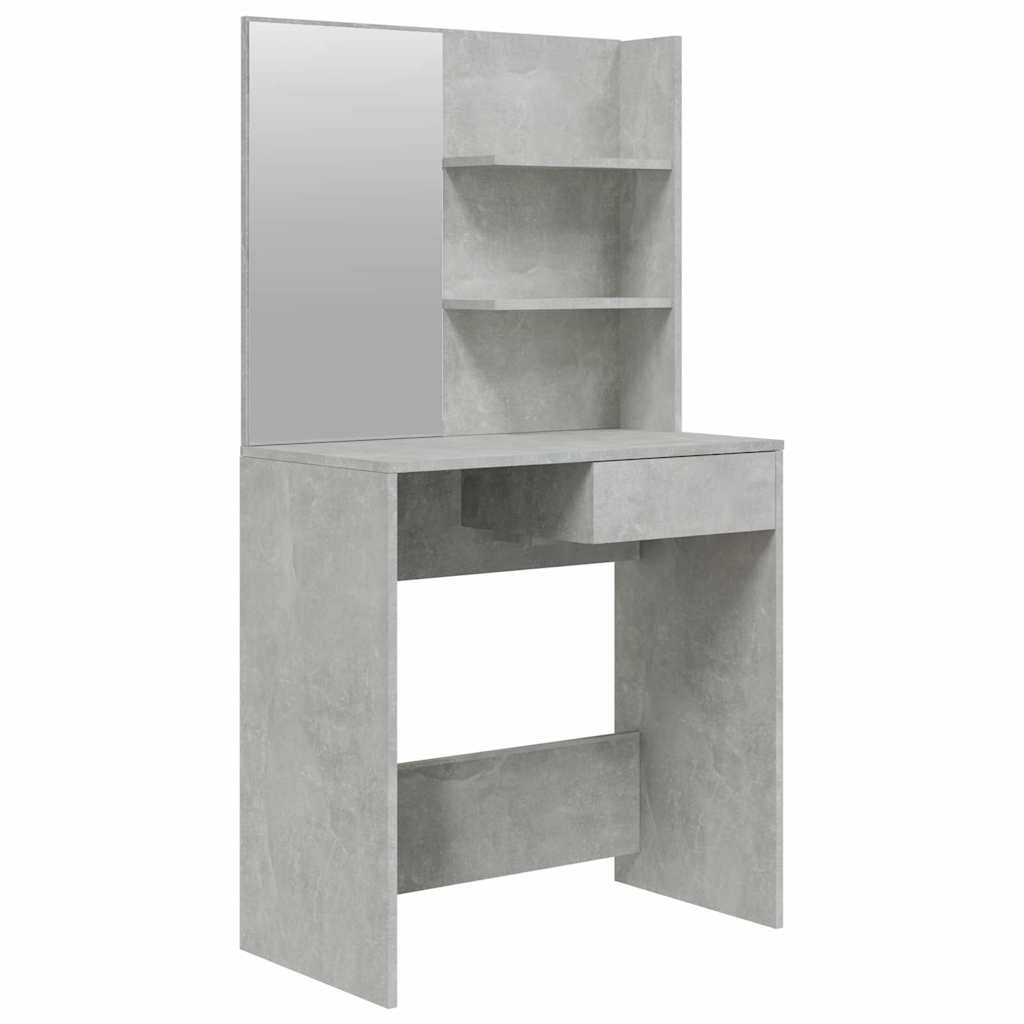 Dressing Table with Mirror Concrete Grey 74,5x40x141 cm