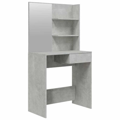 Dressing Table with Mirror Concrete Grey 74,5x40x141 cm