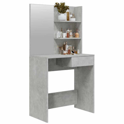 Dressing Table with Mirror Concrete Grey 74,5x40x141 cm