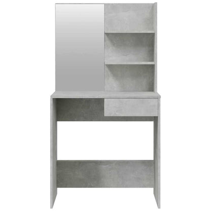 Dressing Table with Mirror Concrete Grey 74,5x40x141 cm