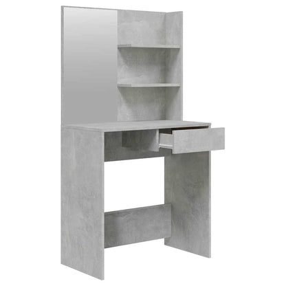 Dressing Table with Mirror Concrete Grey 74,5x40x141 cm