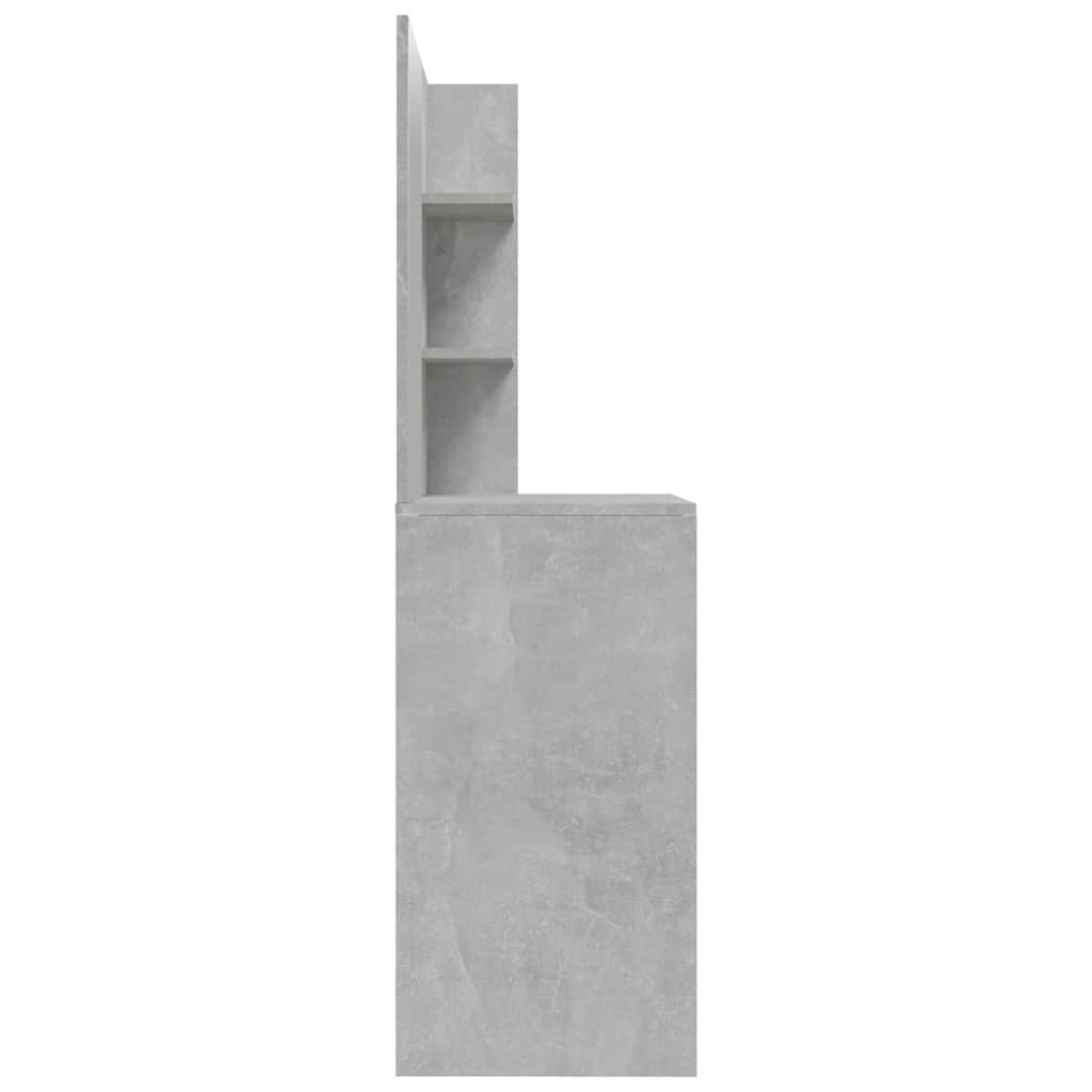 Dressing Table with Mirror Concrete Grey 74,5x40x141 cm