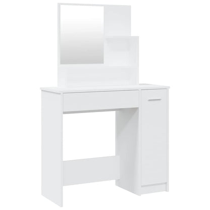 Dressing Table with Mirror White 86,5x35x136 cm