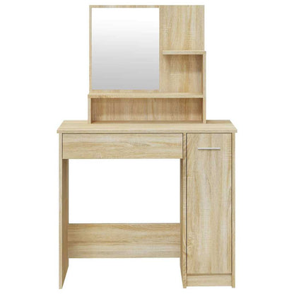 Dressing Table with Mirror Sonoma Oak 86,5x35x136 cm