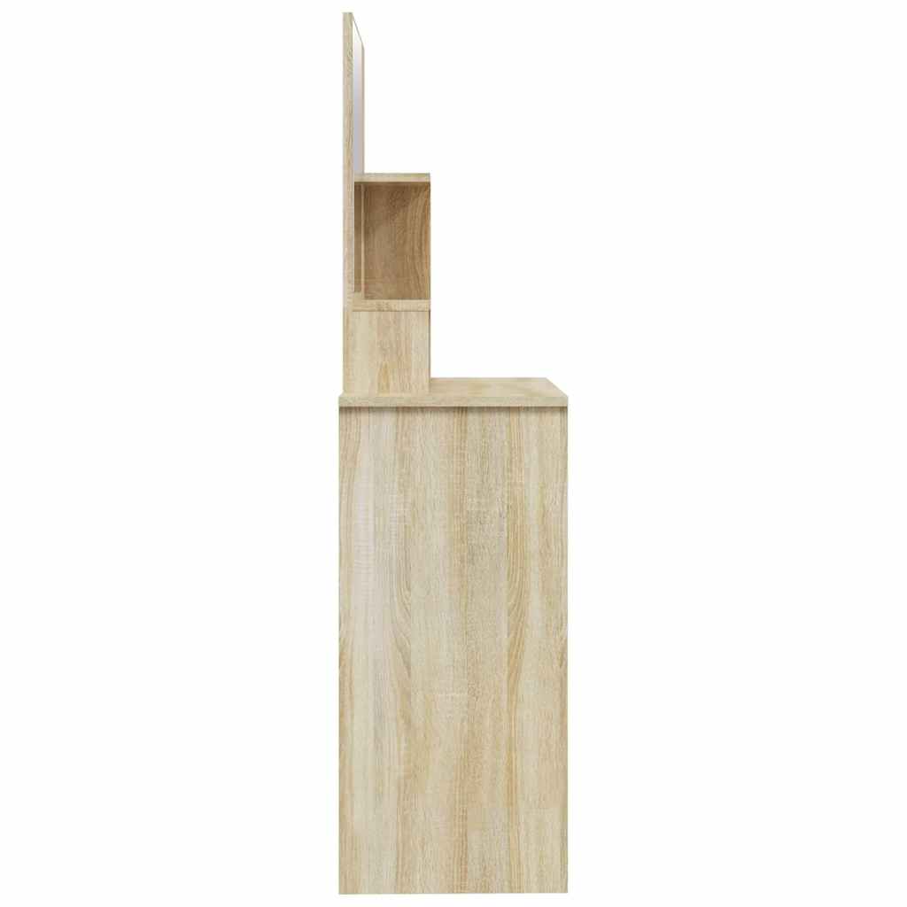 Dressing Table with Mirror Sonoma Oak 86,5x35x136 cm