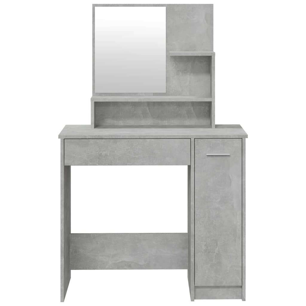Dressing Table with Mirror Concrete Grey 86,5x35x136 cm