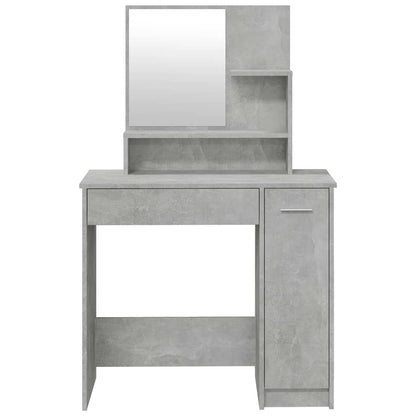 Dressing Table with Mirror Concrete Grey 86,5x35x136 cm