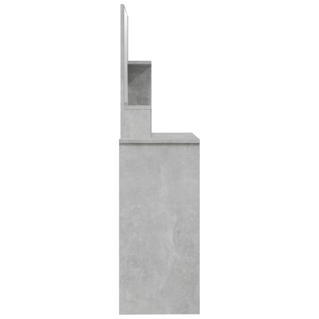 Dressing Table with Mirror Concrete Grey 86,5x35x136 cm