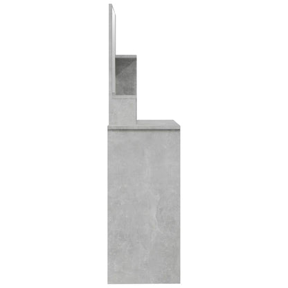 Dressing Table with Mirror Concrete Grey 86,5x35x136 cm