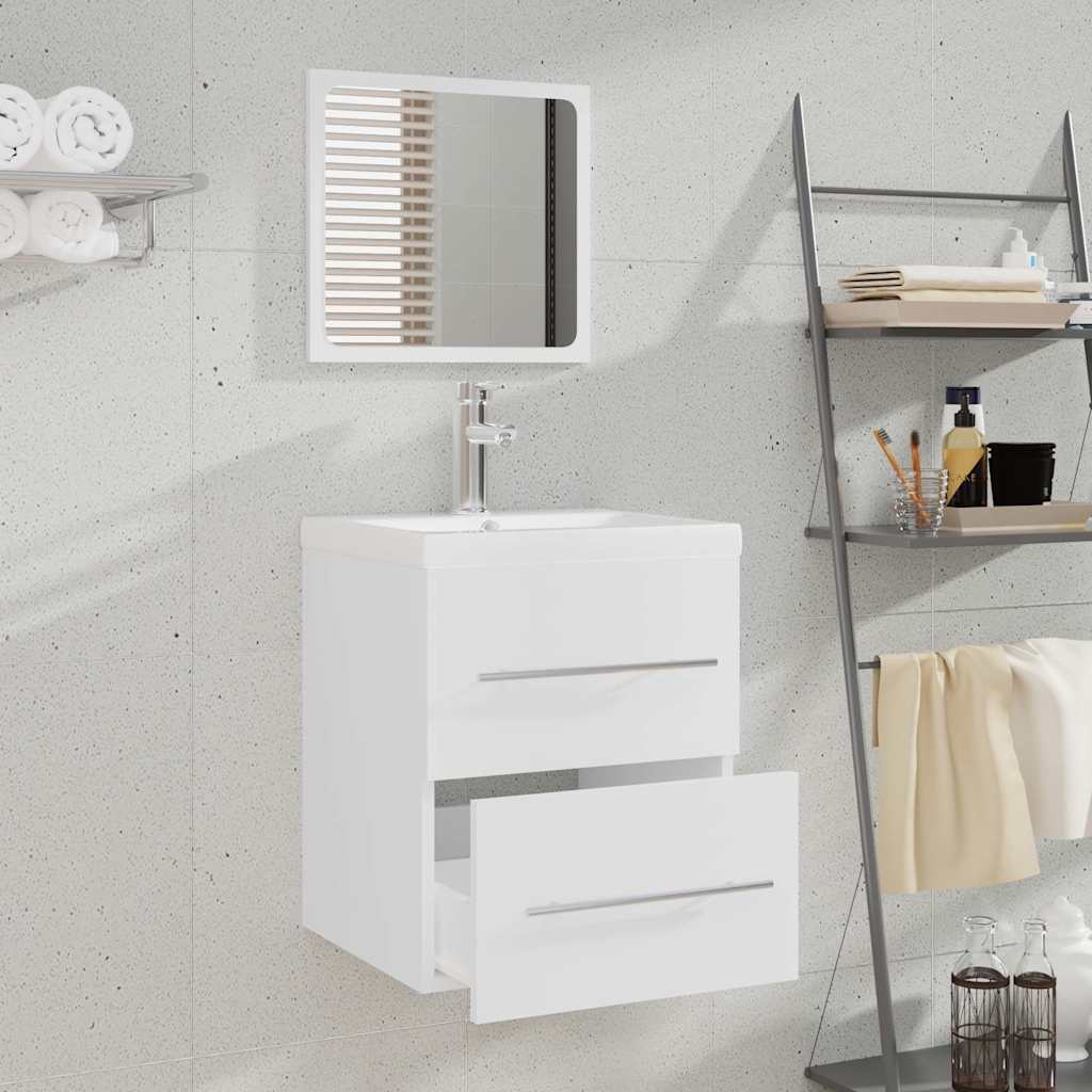 Bathroom Cabinet with Mirror White 41x38.5x48 cm