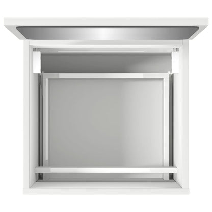 Bathroom Cabinet with Mirror White Engineered Wood
