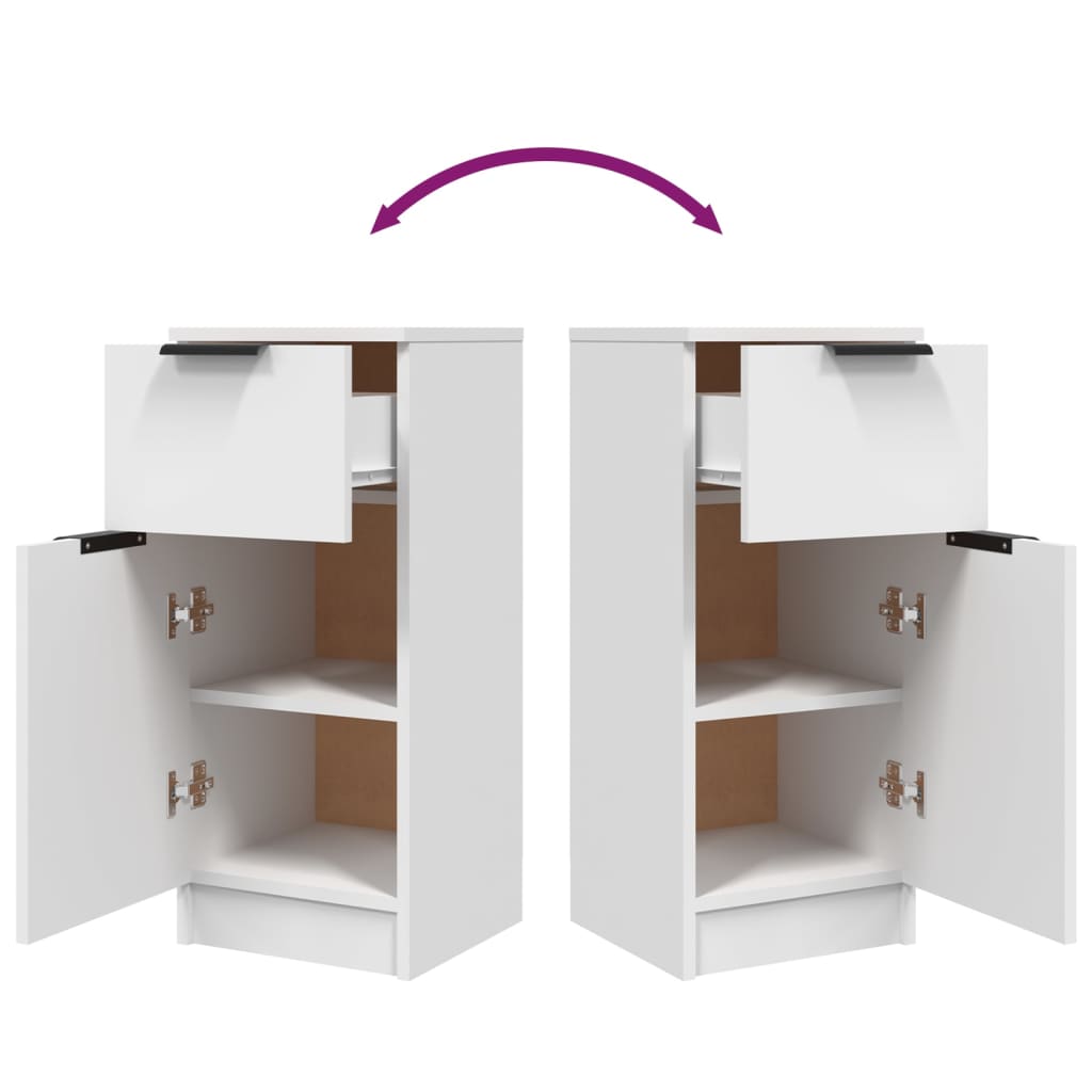 Sideboard White 30x30x70 cm Engineered Wood