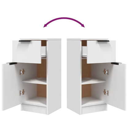 Sideboards 2 pcs White 30x30x70 cm Engineered Wood