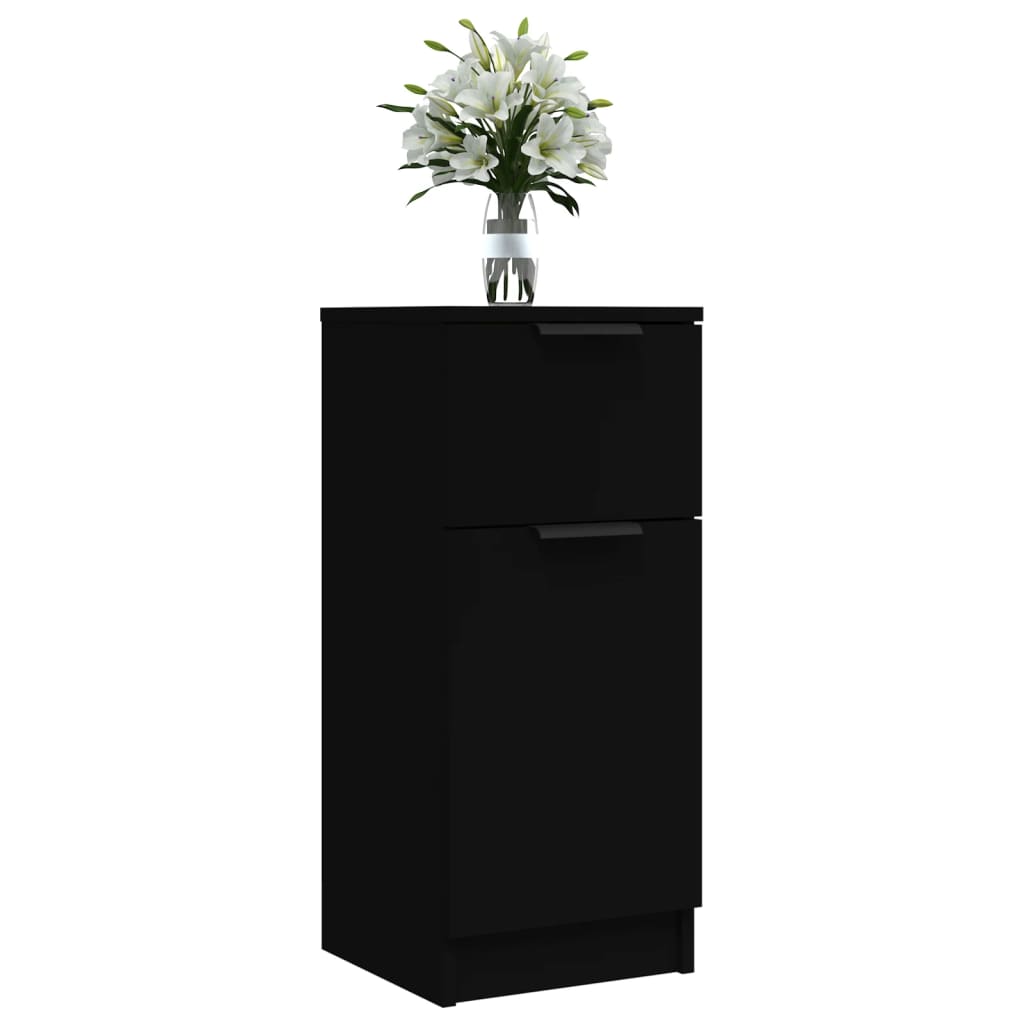 Sideboard Black 30x30x70 cm Engineered Wood