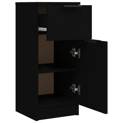 Sideboard Black 30x30x70 cm Engineered Wood