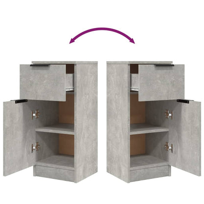 Sideboards 2 pcs Concrete Grey 30x30x70 cm Engineered Wood